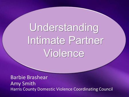 Intimate Partner Violence