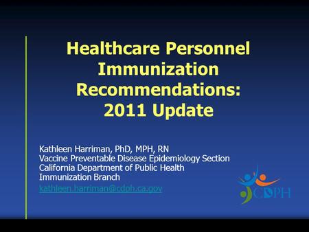 Immunization Recommendations: