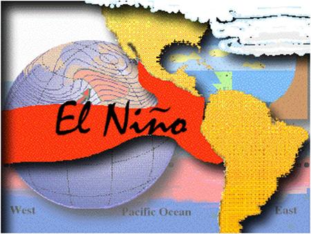 El Niño El Niño is a variation in the ocean and atmospheric temperatures in the Pacific Ocean. When the ocean temperature increases it causes ocean currents.