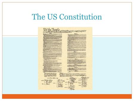 The US Constitution.