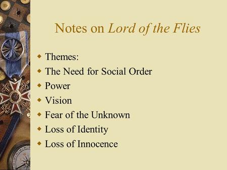 Notes on Lord of the Flies