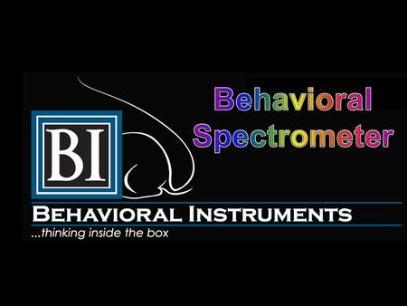 The Behavioral Spectrometer Features are categorized by Classifier for every second Features of the complex vibration signal are computed (e.g. frequency,