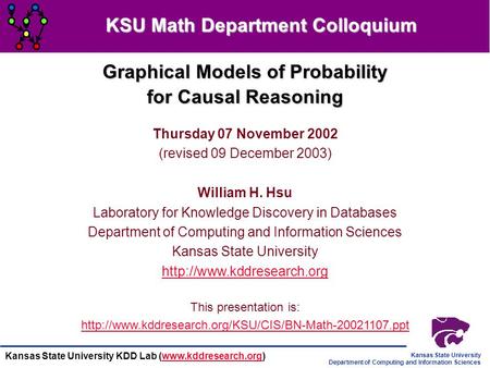 KSU Math Department Colloquium