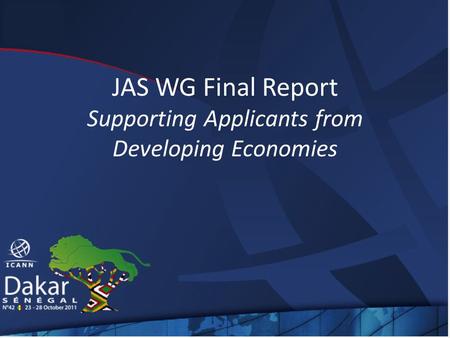 JAS WG Final Report Supporting Applicants from Developing Economies.