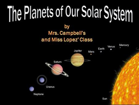 The Planets of Our Solar System