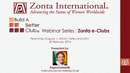 Webinar Series : Zonta e-Clubs