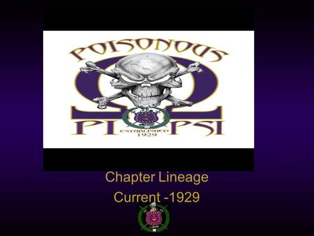 Chapter Lineage Current -1929. Fall 2013 – Q.Q.Q.  Andre Murrell  Ralph Cooper  Junia Findlay  Larry Washington.