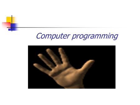 Computer programming Computer Programmer The job is computer programming and security, and includes making and running programs plus keeping them protected.