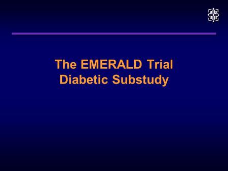 The EMERALD Trial Diabetic Substudy. EMERALD Diabetic Analysis To compare myocardial perfusion and infarct sizes in diabetic and non-diabetic patients.