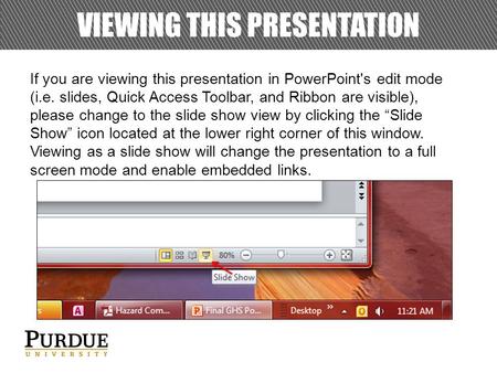 Viewing This Presentation