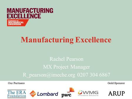 Manufacturing Excellence