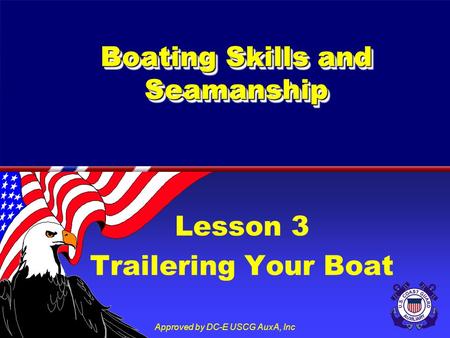 Boating Skills and Seamanship