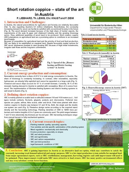 University of Natural Resources and Applied Life Sciences, Vienna Department of Applied Plant Sciences and Plant Biotechnology Universität für Bodenkultur.