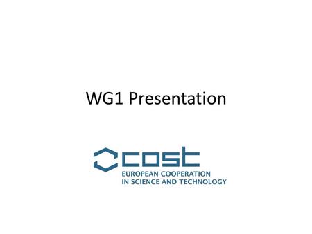 WG1 Presentation. WG1: Economic Geography modeling Leader: Pasquale Commendatore (Università di Napoli ‘Federico II’, Italy) Co-leader: SaimeSuna KAYAM.