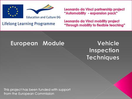 This project has been funded with support from the European Commission.