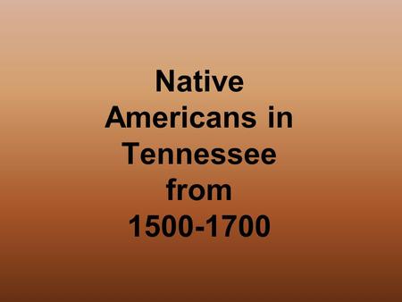 Native Americans in Tennessee from