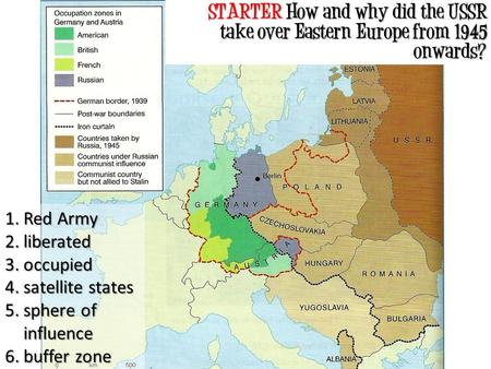 Red Army liberated occupied satellite states sphere of influence