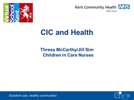 CIC and Health Thresa McCarthy/Jill Sim Children in Care Nurses.