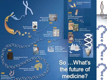 4 pictures 1 word! Learning Outcomes Examine how future medicine may take into account an individuals genome for personalised medicine Distinguish between.