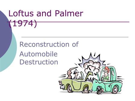 Reconstruction of Automobile Destruction