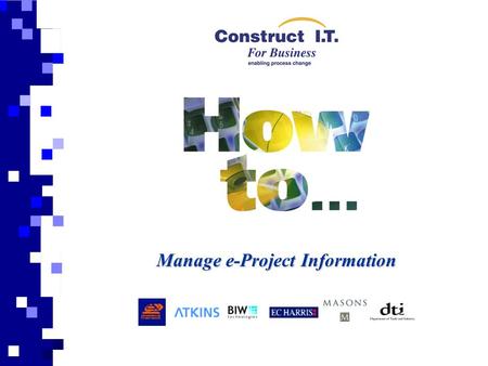 Manage e-Project Information