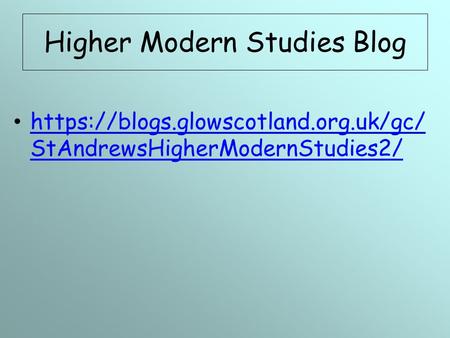 Higher Modern Studies Blog