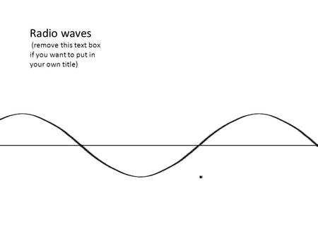 Radio waves (remove this text box if you want to put in your own title)