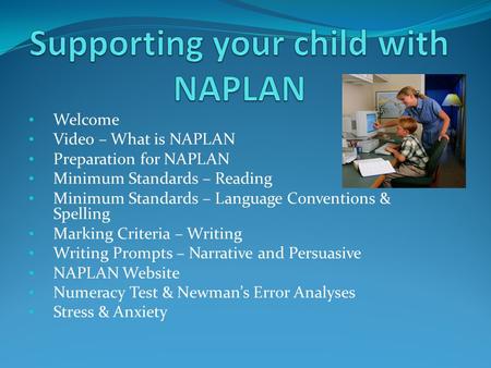 Supporting your child with NAPLAN