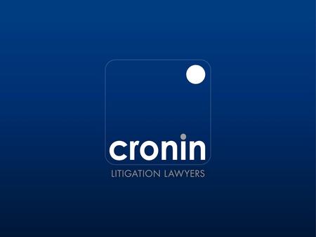 Cronin Litigation Lawyers