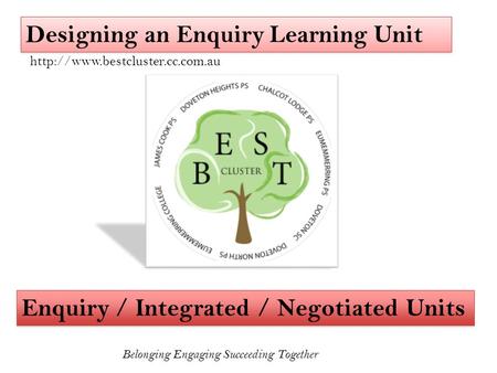 Designing an Enquiry Learning Unit