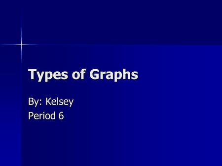 Types of Graphs By: Kelsey Period 6. Type of Graph Graphing can be really hard… Graphing can be really hard… Remember…circles have the same number for.