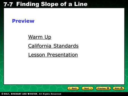 Preview Warm Up California Standards Lesson Presentation.