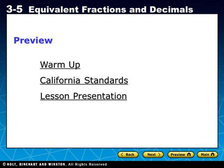 Preview Warm Up California Standards Lesson Presentation.