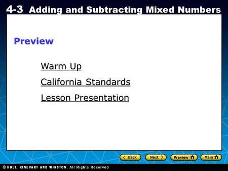 Preview Warm Up California Standards Lesson Presentation.