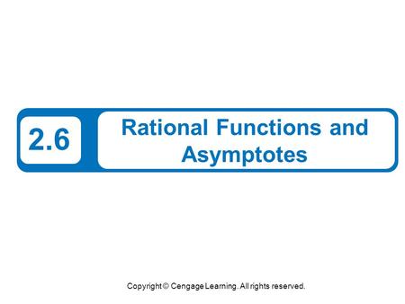 Rational Functions and Asymptotes