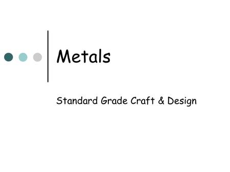 Standard Grade Craft & Design