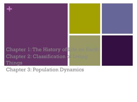 Unit B: Life Over Time Chapter 1: The History of Life on Earth