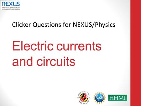 Electric currents and circuits