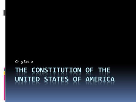 The Constitution of the United States of America