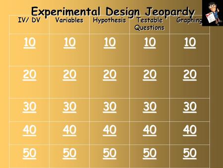 Experimental Design Jeopardy