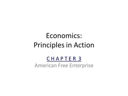 Economics: Principles in Action