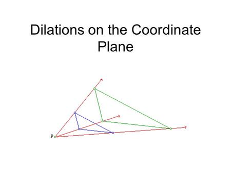 Dilations on the Coordinate Plane