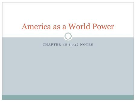 America as a World Power