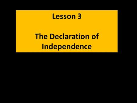 The Declaration of Independence