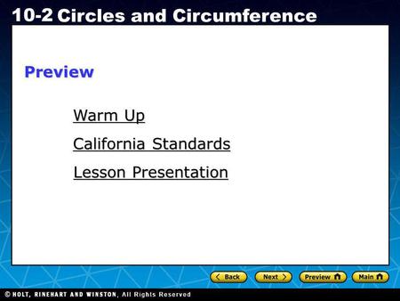 Preview Warm Up California Standards Lesson Presentation.