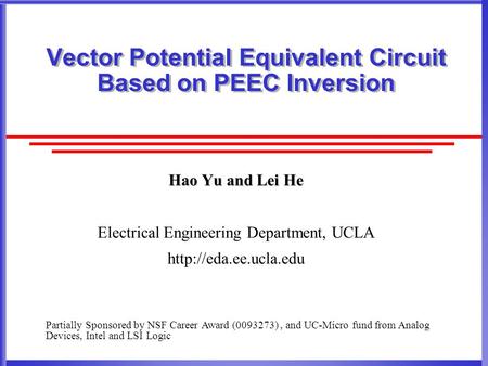 Vector Potential Equivalent Circuit Based on PEEC Inversion