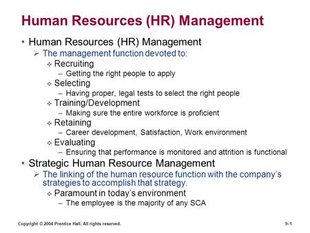 Human Resources (HR) Management