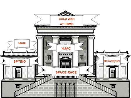 COLD WAR AT HOME SPYING McCarthyism HUAC SPACE RACE Quiz.