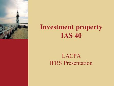 Investment property IAS 40