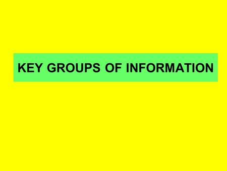 KEY GROUPS OF INFORMATION. REASONS PHYSICAL Improve body shape Lose weight Increase fitness MENTAL Improve confidence Relieve stress SOCIAL Make new friends.